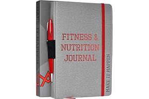 MaLetics – A5 Premium Fitness & Nutrition Journal Planner Daily Exercise Log Book For Men & Women – Set 13 Goals, Track 124 Workouts, Daily Calories, Measure Progress & Log 84 Personal Records