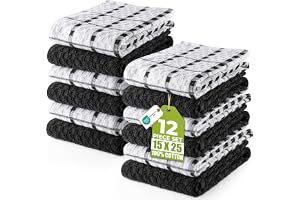 Utopia Towels - Kökshanddukar [12 paket], 38 x 64 CM, 100% ringspunnen bomull, supermjuka och absorberande linnehanddukar för