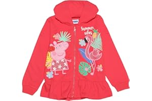 Popgear Peppa Pig Flamingo-Felpa con Cappuccio con Cerniera, Colore: Rosa Felpe alla Moda Bambine e Ragazze
