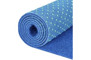 ‎MAZOVIA Mazovia Kunstrasen Balkon Teppich Wasserfest - Kunstrassenteppich Outdoor - Rasenteppich Balkon Meterware mit Noppen - Kunstgras Balkonteppich 6,5 mm - Blau - 100 x 1500 cm