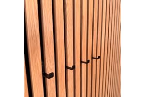 Vleugel garderobskrok för akustiska paneler – 4-pack – metall – skruvmontering – 13 mm