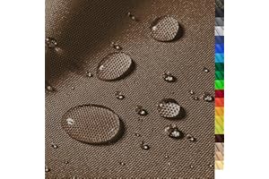 1buy3 "MONACO" Tessuto impermeabile di poliestere | 200cm x 160cm | colonna d' acqua di 12.000 mm | Colore 05 | Marrone | Tessuto di poliestere largo 160cm al metro impermeabile ESTERNO