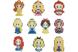 ZKSM 10pcs Kits de Peinture de Diamant Bricolage pour Enfants Kits de Diamant dotz Peinture par numéros Diamants Autocollants de 5D Diamant Puzzles (modèle de Princesse)