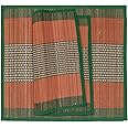 HOKIPO Natural River Grass Square Handcragted Pooja Floor Mats/Meditation Prayer Mat/Sitting Mat/Aasan Mat Chatai, 18x18 Inches, Set of 2