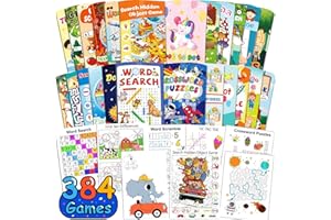 Kalysky 24 Pack Activity Book, Mini Activity Books for Kids Party Favours Gift Age 4-12, Kids Travel Games Maze,Word Search,Dot to Dot for Goodie Bag Gift Stuffer Classroom