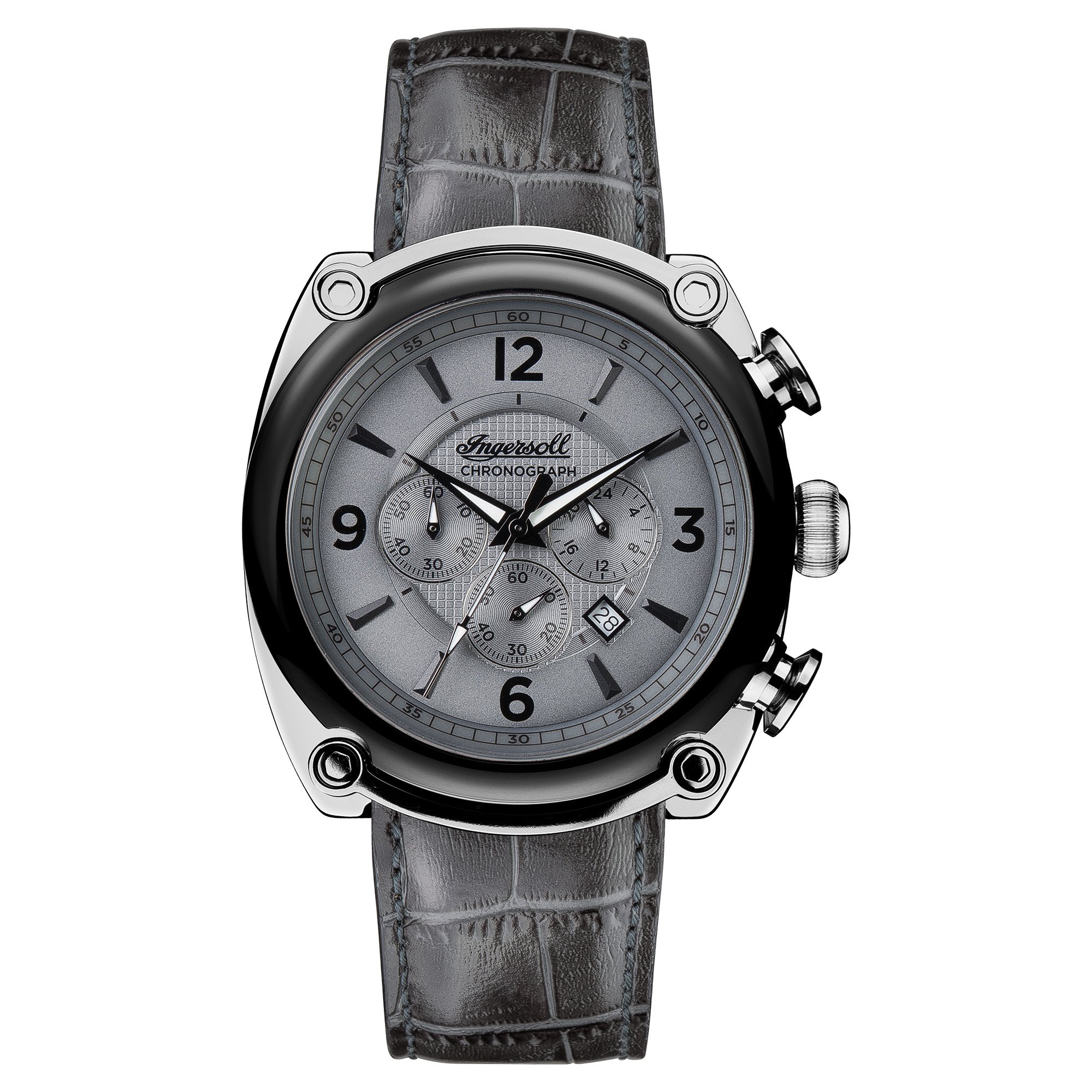 Ingersoll Herren Analog Quarz Uhr mit Leder Armband I01201