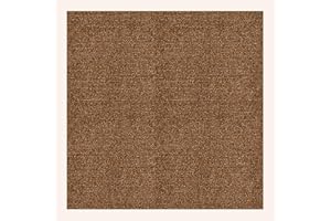 WMLBK 11Pcs Self Adhesive Carpet Tile,30x30cm Square Felt Rug,Easy to Peel and Stick Carpet Floor Tile (Brown)