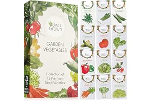 Gardening Vegetable Seed Set: 12 Varieties of Garden Vegetables as Practical Vegetable Seed Mix for the Garden and Balcony – Eco friendly Gift Box of Garden Plants, Premium Vegetable Seeds by OwnGrown