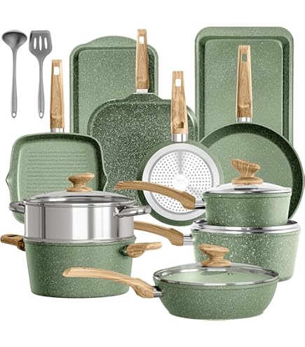 Set De 2 Poêles De Cuisson Avec Revêtement Céramique Sans PFAS 28 Cm Et
