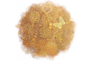 Lychii Scrapbooking Aufkleber, 360 Stück Scrapbooking Vintage Aufkleber, Heißprägekante Märchensammlung Klebende Aufkleber für Scrapbooking, Tagebuch, Fotoalbum, Kalender, Notizbuch