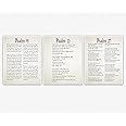 Psalm 91 23 & Psalm 27 Scripture Bible Verse Wall Art, Home Decor Wall Collage Christian Bible Quote Prints Spiritual Gifts Home Scripture Signs Wall Artwork Ready to Frame Art Bible Verses (8 x 10)