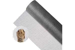 HCSSZ Fliegennetz Meterware 120 x 250 cm,Fiberglas-Fliegengitter Fenster Gewebe Schneidbar Ersatznetz,Insektenschutz Gaze Fenster, für Fenster, Dachfenster, Balkontür (Schwarz)