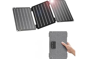 Ładowarka słoneczna 30W, przenośny panel słoneczny BigBlue z portami DC porty USB-C Szybkie ładowanie/USB-A QC3.0 IP68 kompatybilna z telefonami komórkowymi Samsung tabletami małymi stacjami zasilania