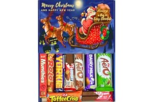 BENERRY Luxury Chocolate Gift Box – Crispy & Classic Chocolate Treat Selection – Birthday & Thank You Hamper for All Ages (Christmas - Winter Blue)