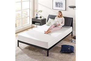 ZINUS Avery 25 cm Telaio del letto a piattaforma con testiera reclinabile | Testiera imbottita regolabile con altezza personalizzabile | Facile da montare | 120 x 190 cm | Grigio scuro