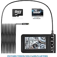 Lightswim Industrieendoskop, 1080P HD Digitales Endoskop Schlangeninspektionskamera wasserdichte 4,3-Zoll-LCD…