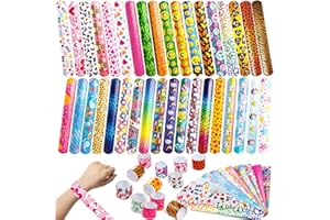 JOYIN Pack of 144 Unicorn Snap Bracelets, Children's Slap Bracelet, Slap Bracelet, Party Bag, Children's Birthday Party Bag, Boy Girl Gift Snap Bracelets Set, Give Aways, Folding Bracelet, Slap Bands