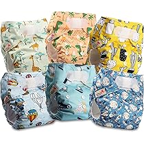 Littles and Bloomz FLV2-0602 Herbruikbare luierbroekjes voor baby's Standaard klittenband 6 luiers