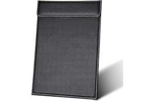 GORESE Portablocco A4 in Pelle, formato A4 Portablocchi Cartella Clipboard Menù con clip magnetica per conferenze, ufficio, aula, ristorante, bar, caffetteria