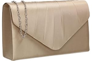 SwankySwans Chantel Womens Satin Party Prom Wedding Evening Clutch Bag Purse