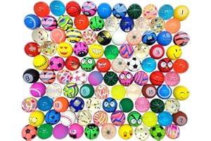 GERILEO Pack 25/50/100 Pelotas Saltarinas de Goma Pequeñas para Niños de 32mm - Bouncing Balls - Juego para Niños - para Bolsas Regalos, Relleno Piñata, Fiesta Infantil y Cumpleaños (100 Pelotas)