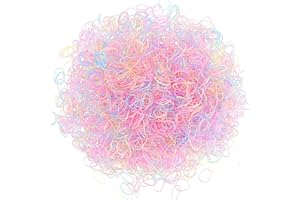 Lusofie 2500 sztuk gumek do włosów, mini galaretka, gumka, mała, przezroczysta, elastyczna gumka do włosów, miękkie gumki do włosów, dla dziewczynek, dzieci, fryzur ślubnych, Kolor galaretki