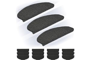 Relaxdays trappmattor 15-pack, rundade trappstegsmattor