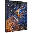 Pillars Of Creation - NASA’s James Webb Space Telescope - Wrapped Framed Canvas Wall Art (A3 [41cm x 30cm])