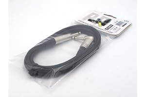 X-LEAD IC35PN015BK serie PLATINUM, cavo per strumenti professionale di alta qualità per Chitarra/Basso/Tastiere - Jack to Jack 90° - connettori NEUTRIK - (1,5 m, nero) - MADE IN ITALY by INCO