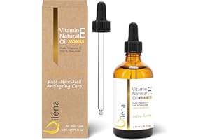 OÏLÉNA Aceite Vitamina E (Tocoferol) 100% Natural Vegano, Antienvejecimiento Facial, Desmaquillante Waterproof, Cuerpo, Cabello, Uñas, Cutículas, Reparador Manos - 50 ml