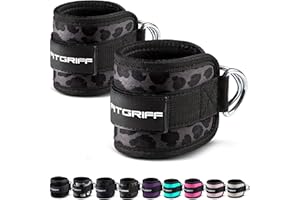 Fitgriff® Sangle Cheville Musculation Poulie V1 - Ankle Straps pour Sport, Kickback, Entraînement des Fessiers - Accessoires de Fitness pour Cable Machines