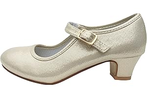 La Senorita Chaussures Elsa Frozen Princesse Flamenco Perle d'or Scintillement
