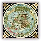 URBANO MONTE MAP 1544-1613. [Manuscript Wall Map of the World.] Milan: 1587 (Flat Earth Map) 33/1" x 33.1"