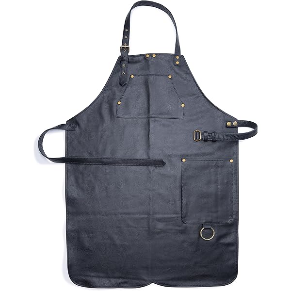 Grembiule In Pelle Pieno Fiore Nera, Grembiule Da - Foto 3