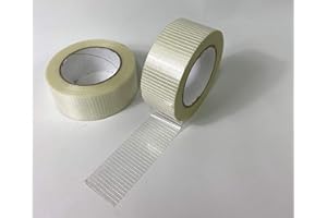 GSAP Global Self-Adhesive Heavy Duty Cricket Bat Tape (50m)| Fibreglass Tape for Cricket Bat Repair & Protection with High Tear Resistance (25mm)