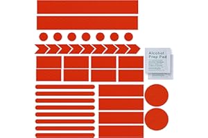 INDIAN STORE 24 3M Diamond Grade 4092 pegatinas de advertencia cinta de advertencia de seguridad, película reflectante impermeable Coches Motocicletas Casco Bicicleta Vehículos (Red 42 Pieces)
