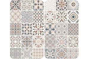 WENKO Plaque de Recouvrement Universelle Mod. Carreau, réglable en Hauteur pour Tout Type de cuisinière, Planche à découper et Protection Anti-éclaboussures, Verre, 30 x 52 cm, 2 pièces