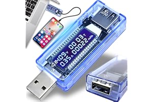Retoo Multifunktionell USB-multimetertestare med LCD-display, 4 V - 20 V, digital spänning, voltmeter, ammeter, laddningskapa