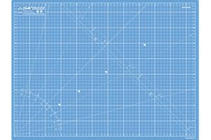 La Canilla ® - Self Healing Cutting Mat A2 (60x45cm - 24x18”) Double Sided Printed (cm & Inches) 5 PVC Layers | for Patchwork & Quilting, Sewing, Fabric, Papercraft, DIY (Blue)