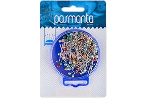 Alfileres Costura Profesionales con Bolita de Perla, Confección de Telas, Multicolor, 100 piezas, Resistentes, Excelente Acabado Duradero, de Pasmanta desde 1953