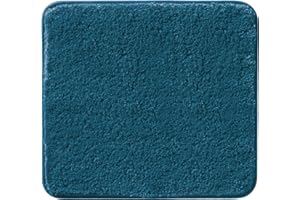 ‎ERWIN MÜLLER Erwin Müller WC-Vorlage, WC-Matte Rhodos Uni ohne Ausschnitt, rutschhemmend Petrol Größe 50x55 cm - ultraweich, extrem saugfähig, flusenarm