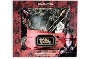 REVOLUTION BEAUTY LONDON Revolution Beauty, Disney's Alice in Wonderland x Revolution Mad Hatter Paleta, Maquillaje de Ojos & Rostro para Disfraz de Halloween, Vegano & Libre de Crueldad