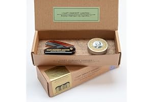 CAPTAIN FAWCETT Cera per baffi Booze & Baccy con pettine pieghevole e tascabile per baffi