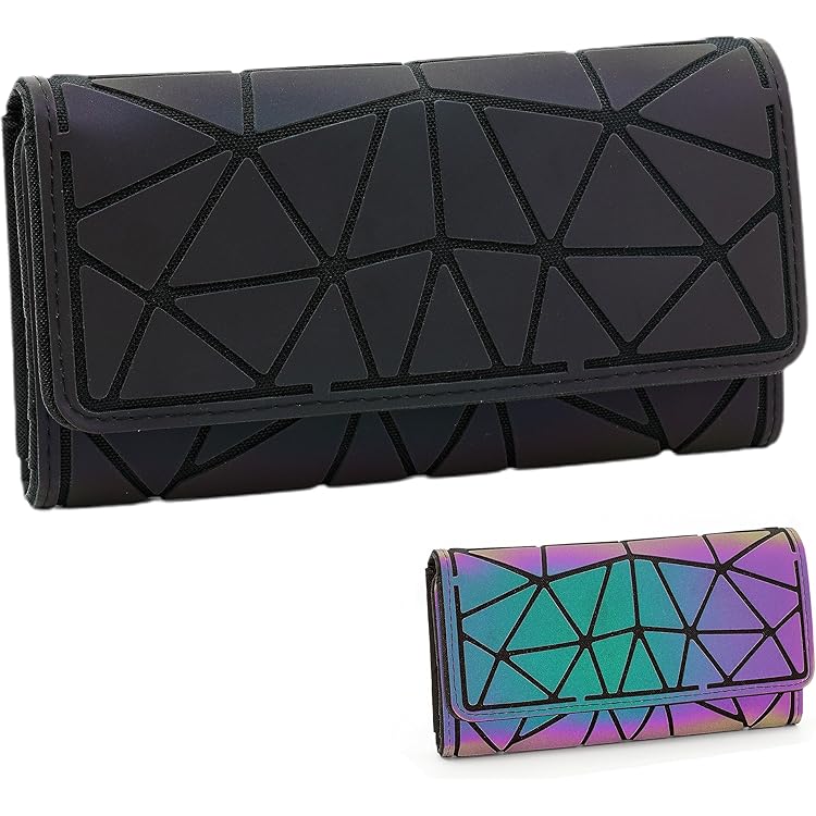 Vrouwen Geometrische Lichtgevende Portemonnees en Handtassen Chique Stijlvolle Kleur Veranderlijke Reflecterende Cross Body Bags Rugzak (BT Bag), Multi-color, Meerkleurig, Medium