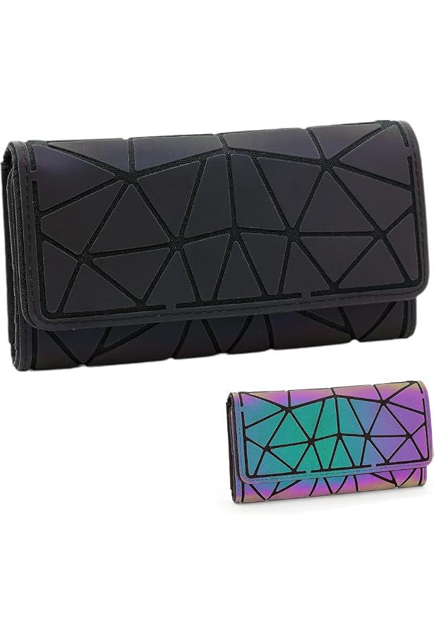 Sac Main Femme LOVEVOOK Géométrique - Set 3 Pièces Gris - Effet Holographique - Taille L