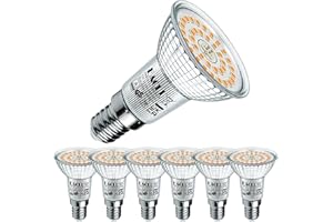 ‎EACLL EACLL E14 LED Warmweiss 6W Ersetzt 90W Halogen R50 Glühlampe, 6er-Pack. 695LM 2700K Leuchtmittel AC 230V Flimmerfrei Energiesparlampe Abstrahlwinkel 120° Strahler Nicht Dimmbar Ø50x72mm Reflektorlampe