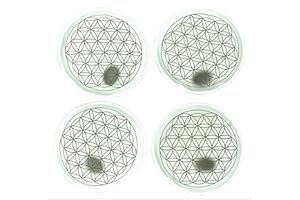 MC-TREND Juego de 4 calentadores de manos con diseño de flor de la vida