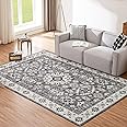 CHOSHOME Rugs Living Room Large 200x290CM Machine Washable Rugs Grey Bedroom Rug Anti Slip Rugs Classic Large Rugs for Living Room Rugs Vintage Area Rugs for Living Room Short Pile