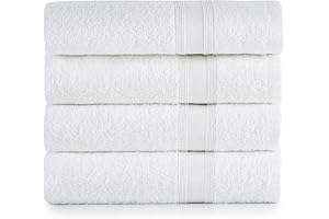 Tuiste Ręczniki białe |% 100 bawełniany ręcznik 4-częściowy (50 x 90) | miękki i chłonny | Kolor: biały