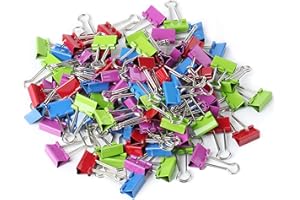 Mr. Pen Colored Binder Clips - 0.75" (3/4 inch), 100 Pack - Colorful Small Size - Office Supplies